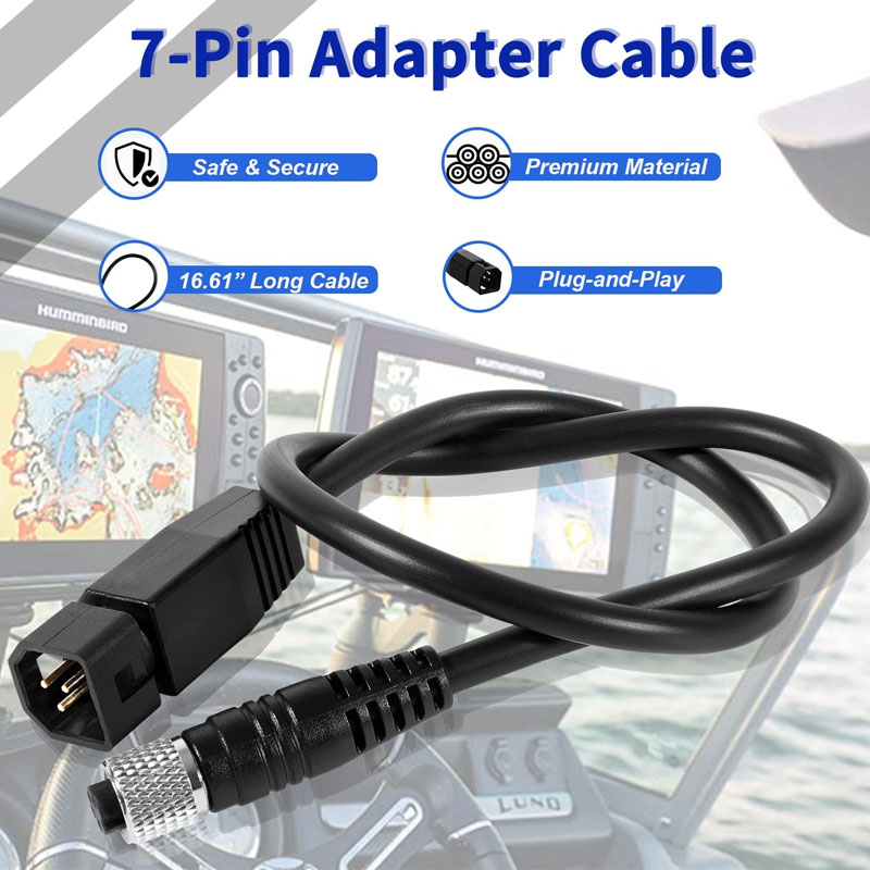 Fish Finder Transducer - Universele Sonar Transducer Adapterkabel, Zwart Voor