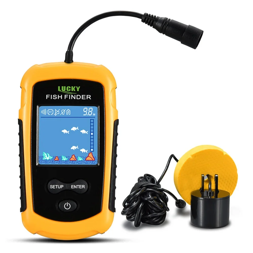 Fish Finder Portable - Lucky LCD-kleurenscherm Draagbare bedrade fishfinder 100M