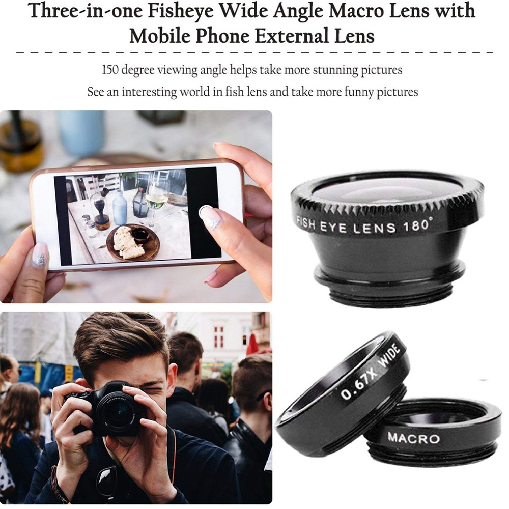 Universele 3-in-1 fisheye lens - Fishing Camera recensie en prijs