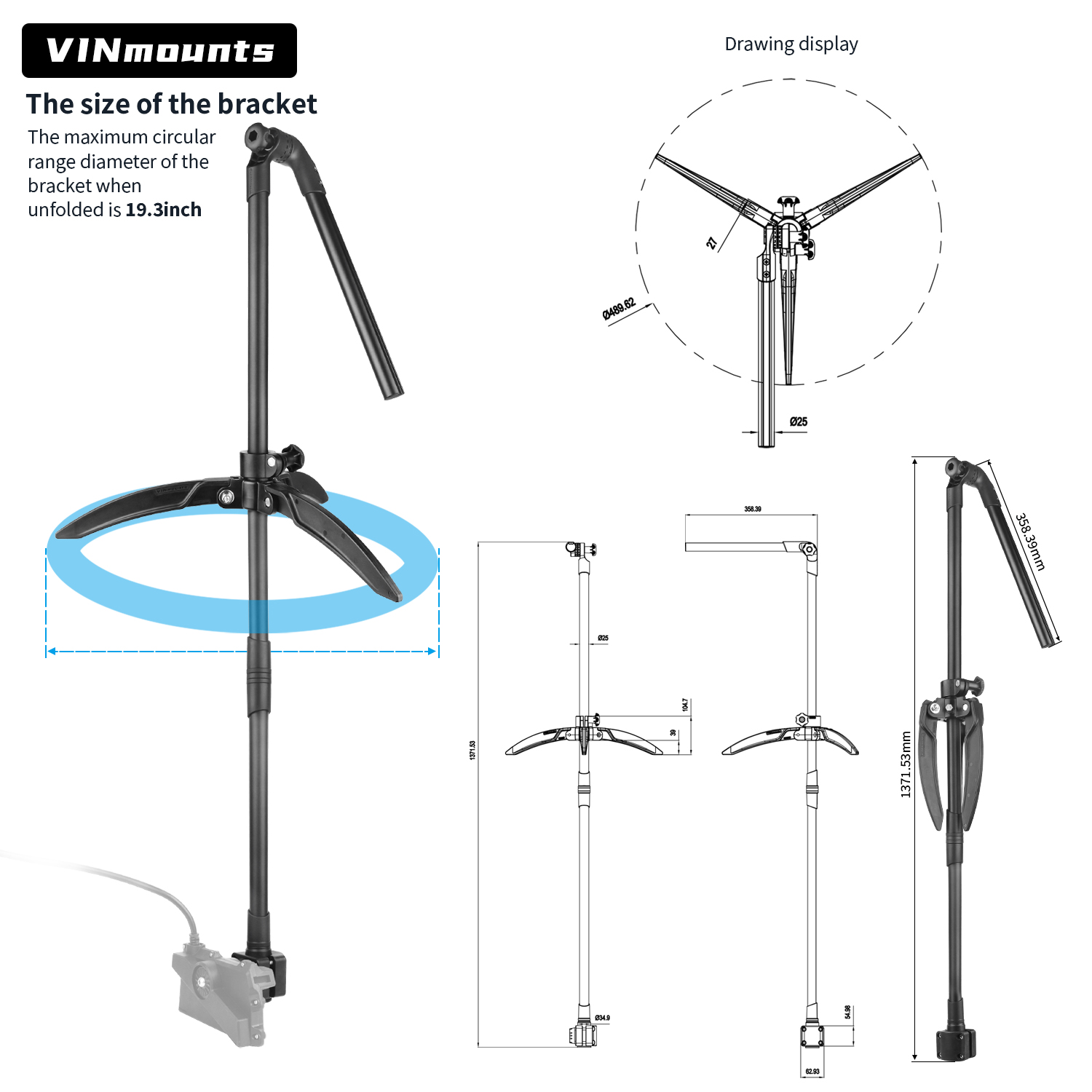 IJsvisserij transducer paalmon - Fish Finder Mount recensie en prijs